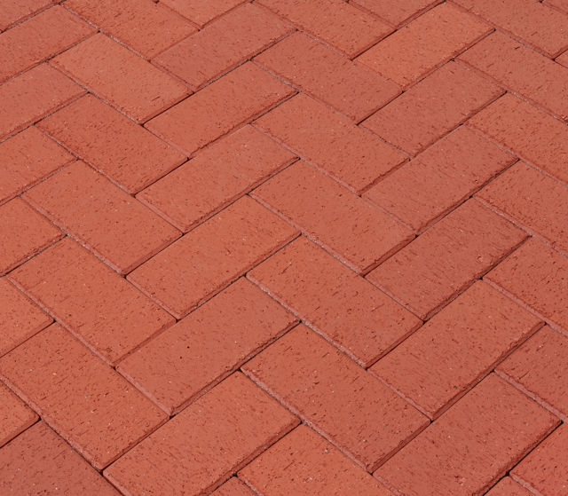 Produktbild av marktegel i rött. Markteglet har formatet 100x200x52 mm