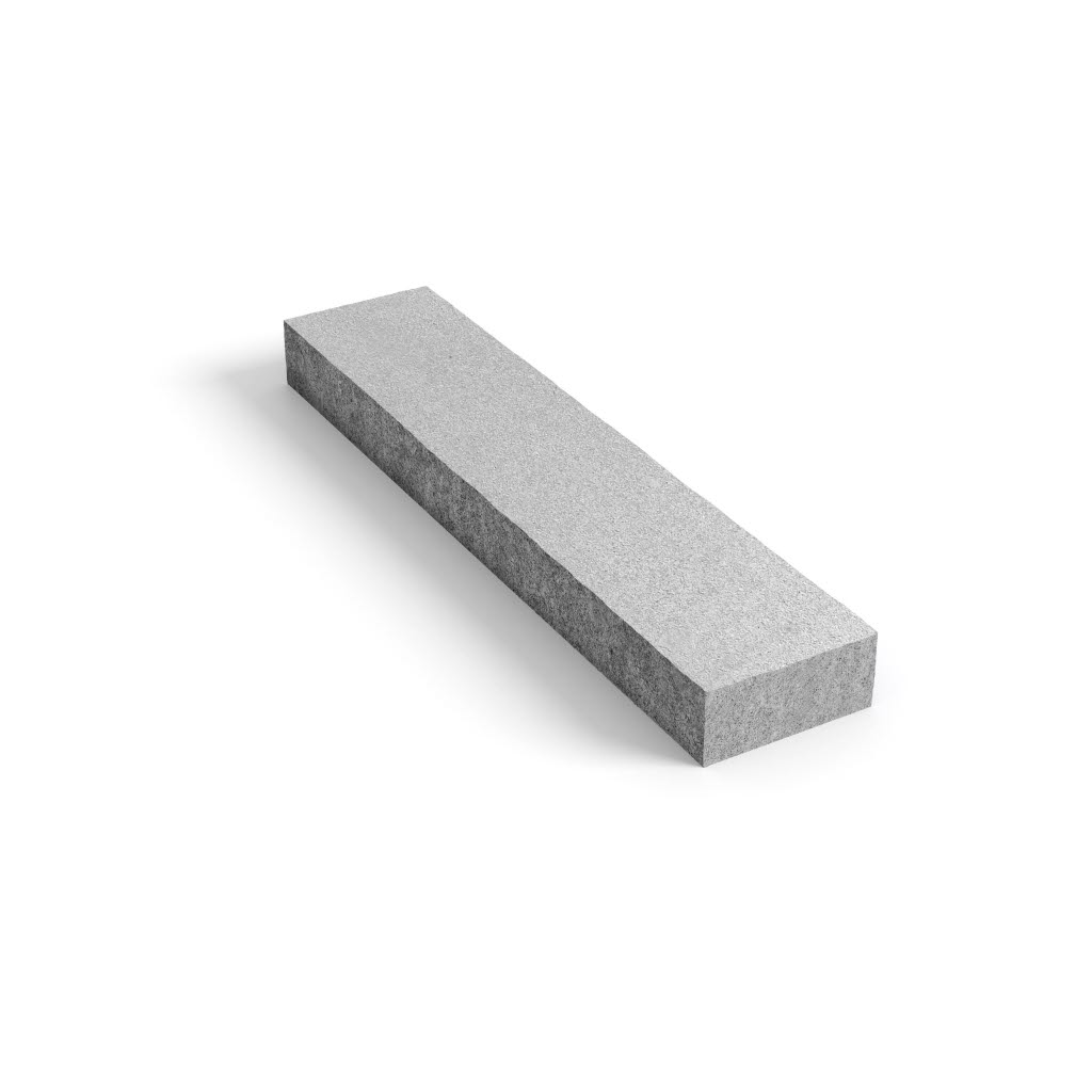 Produktbild på blocksteg i granit med måtten 1500x330x140 mm i färgen Porto grå.