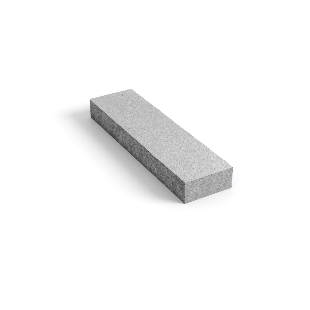 Produktbild på blocksteg i granit med måtten 1150x330x140mm i färgen Porto grå.