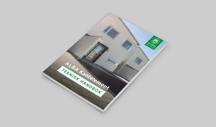 Omslagsbild för broschyren: ALBA Kantelement - Teknisk handbok