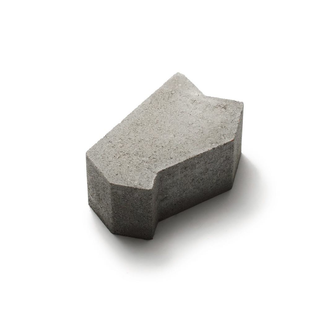 Produktbild av markstenen SF-sten, normalsten, i färgen naturgrå.