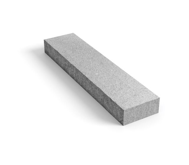 Produktbild på blocksteg i granit med måtten 1500x350x150 mm i färgen Porto grå.