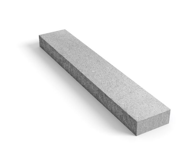 Produktbild på blocksteg i granit med måtten 2000x350x150 mm i färgen Porto grå.