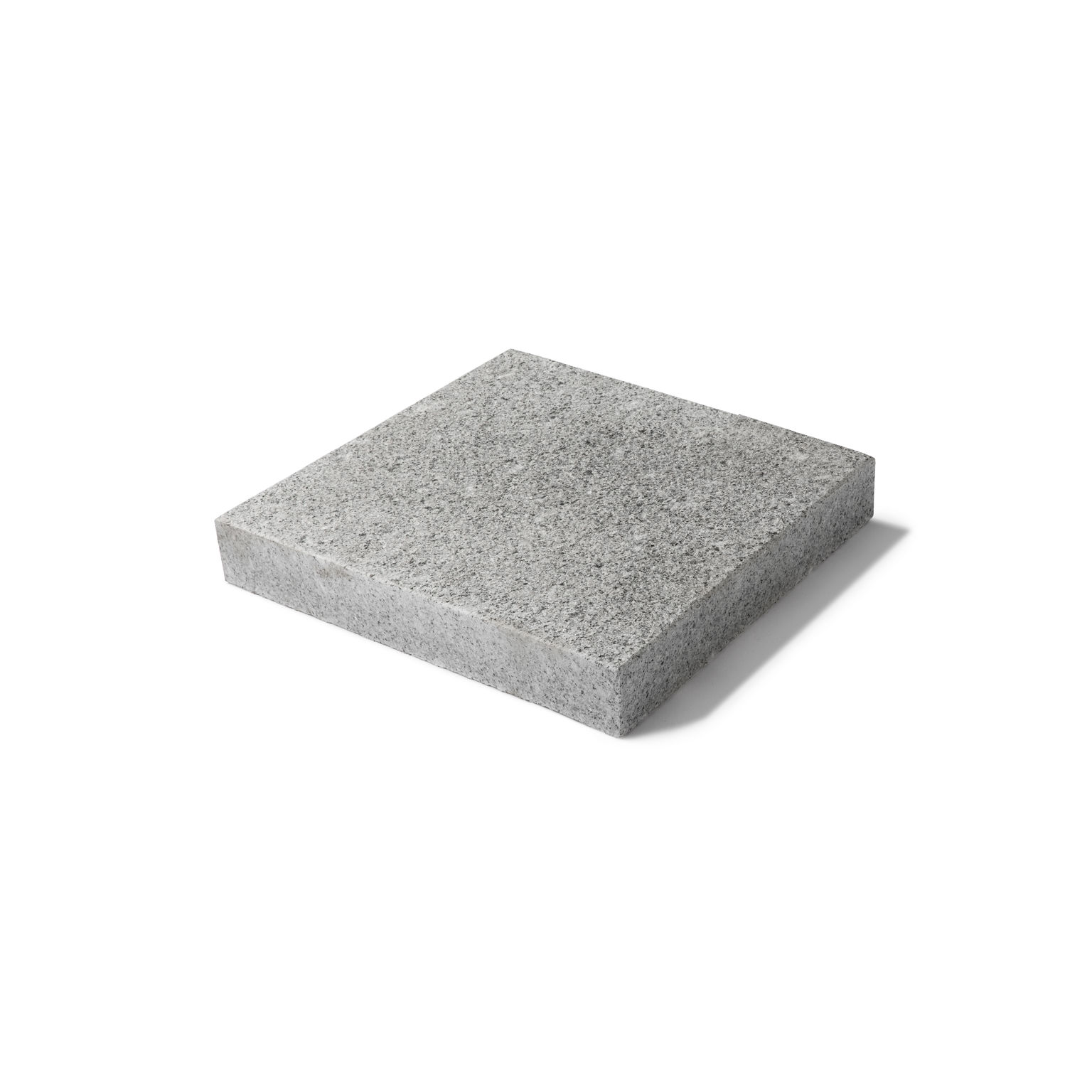 Produktbild på en granithäll med måtten 350x350x60 mm i materialet Porto grå.