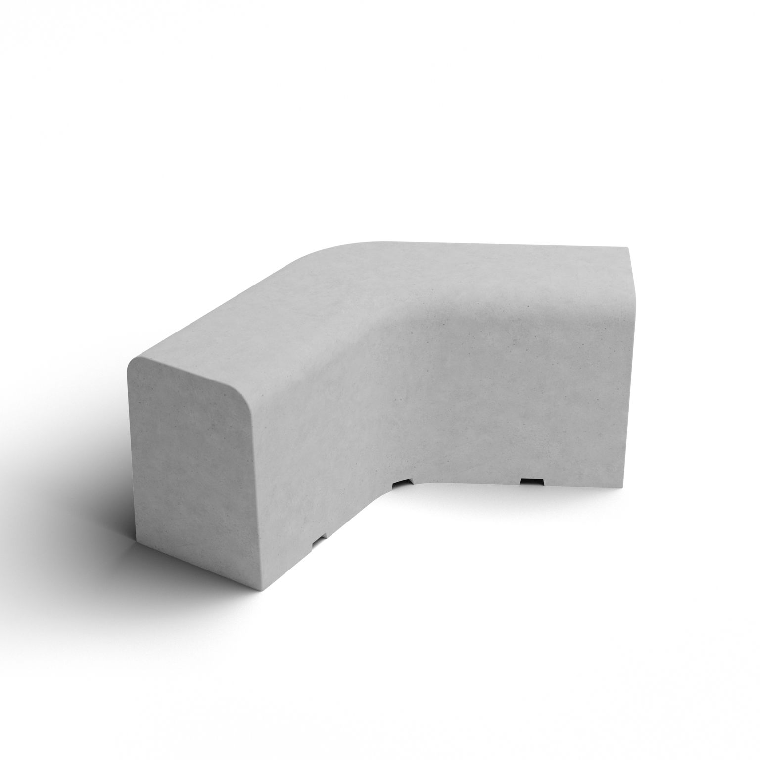 Produktbild av en Outline sittmöbel;bänk med 120 grader vinkel;med måtten 470x566/566x650 mm.