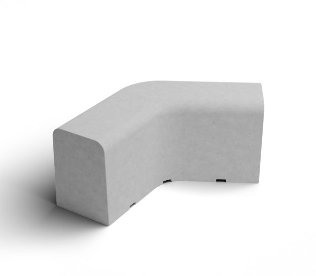 Produktbild av en Outline sittmöbel;bänk med 120 grader vinkel;med måtten 470x566/566x650 mm.