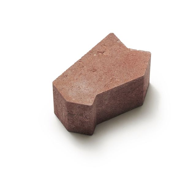 Produktbild av markstenen SF-sten;slutsten 100 mm;i färgen karminröd.