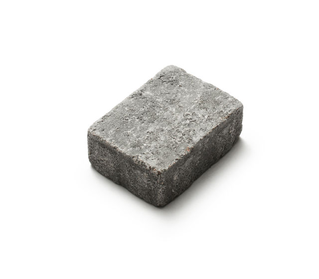 Produktbild av markstenen Rustik struktur i halvstensformat med måtten 100x133x50mm i färgen grafitmix