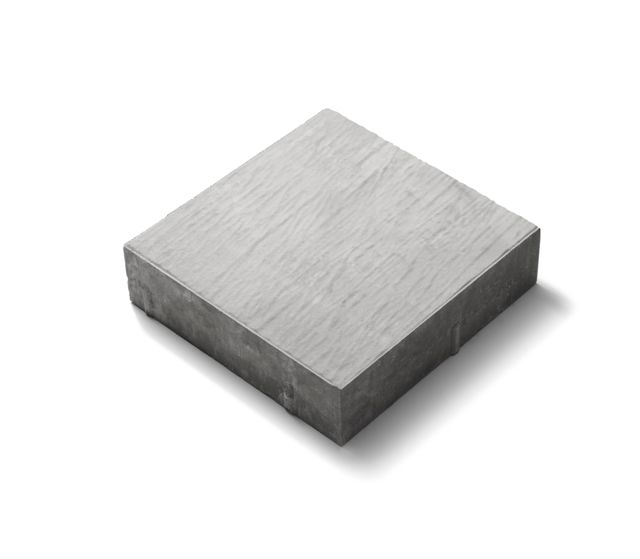 Produktbild på den våtpressade Fristad med måtten 300x300x80 mm i färgen naturgrå.