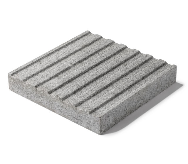 Produktbild på granithäll med sinusmönster i materialet Porto grå.