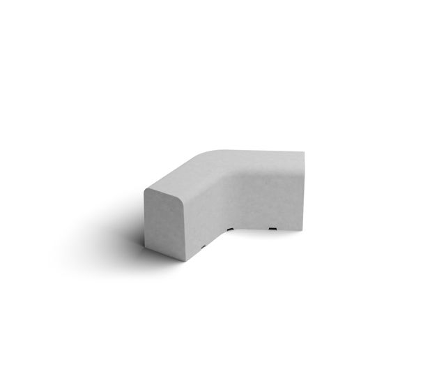 Produktbild av en Outline sittmöbel;bänk med 120 grader vinkel;med måtten 470x566/566x650 mm.